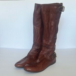 Nine West Women’s News Flash Brown Leather Boots 7M +